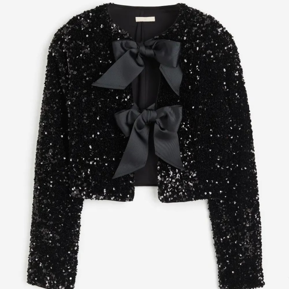 H&M Sequin Ribbon Jacket